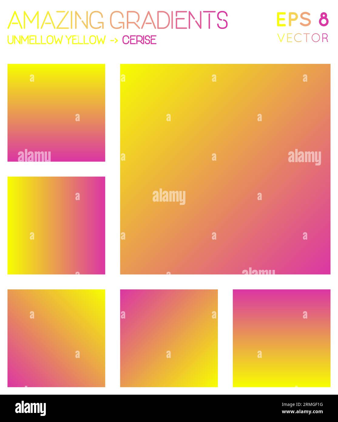 Colorful gradients in laser lemon, cerise color tones. Admirable
