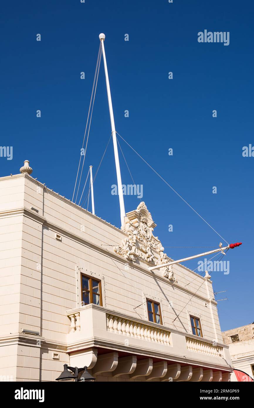 Facade of the Church of St. Publius near the center of Valletta, Malta  Stock Photo - Alamy