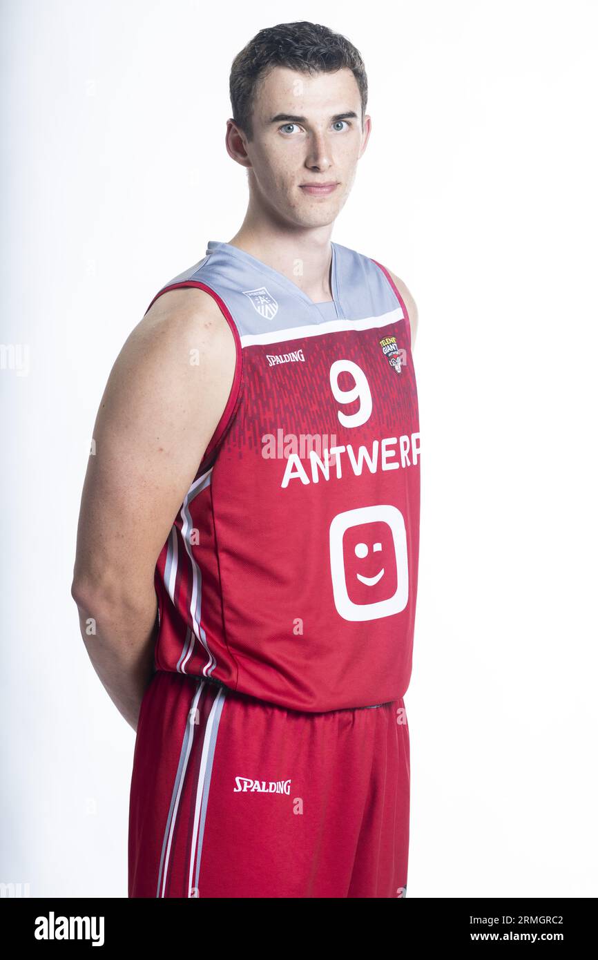 Antwerp, Belgium. 28th Aug, 2023. Antwerp's Vince Van Cleemput poses at