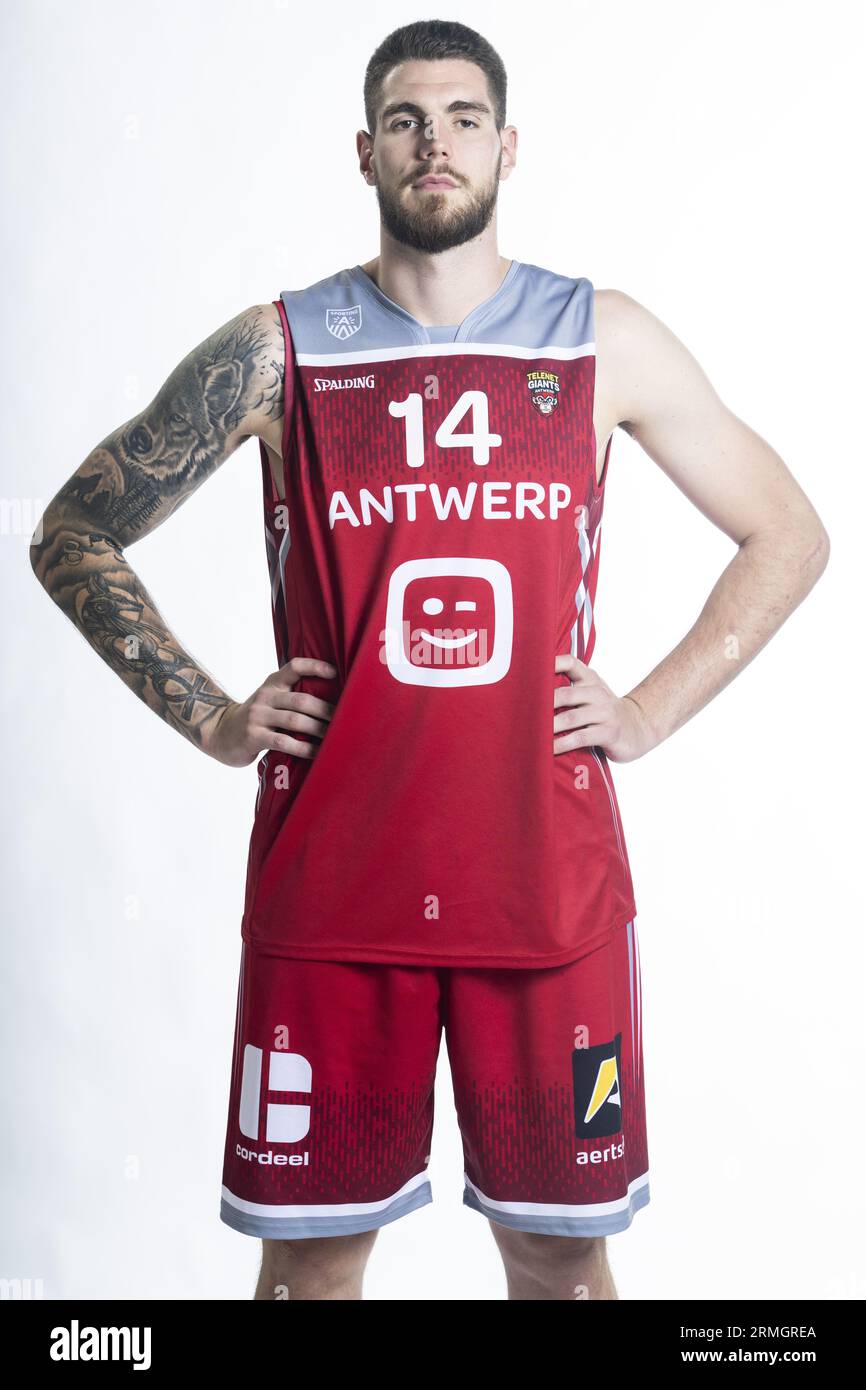 Antwerp, Belgium. 28th Aug, 2023. Antwerp's Roby Rogiers poses at a