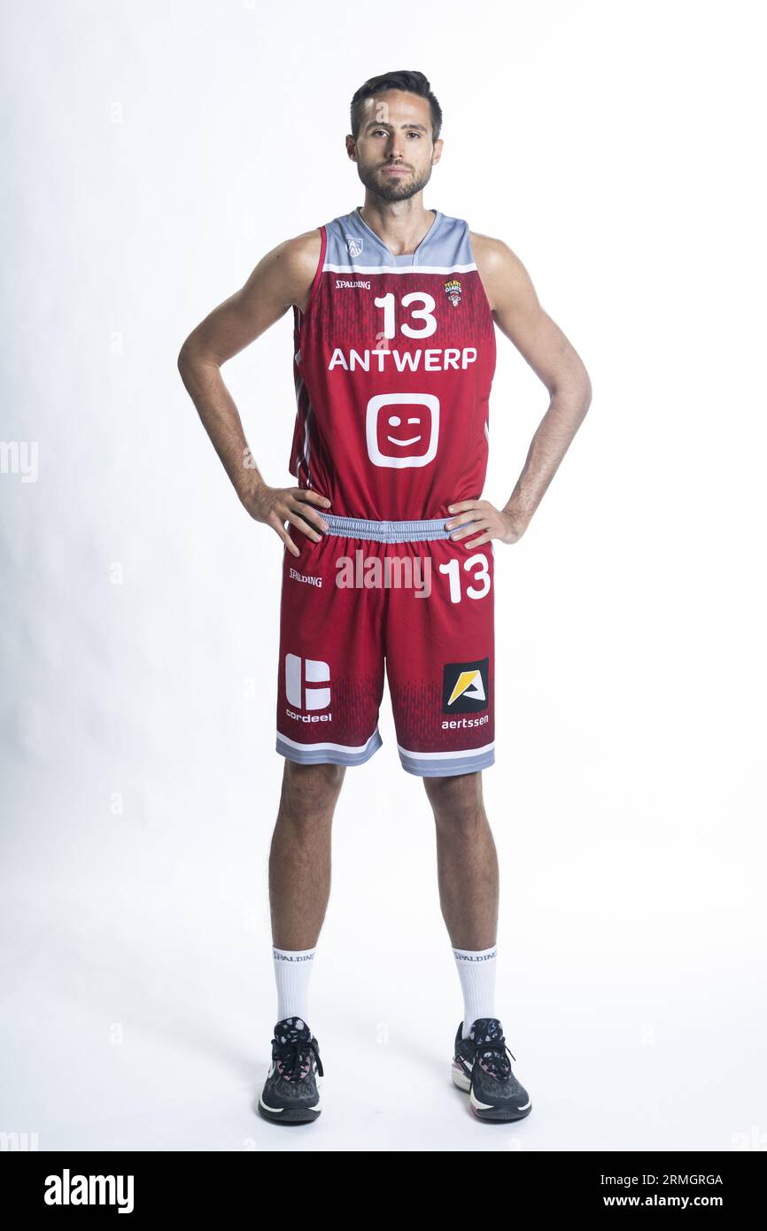 Antwerp, Belgium. 28th Aug, 2023. Antwerp's Yoeri Schoepen poses at a