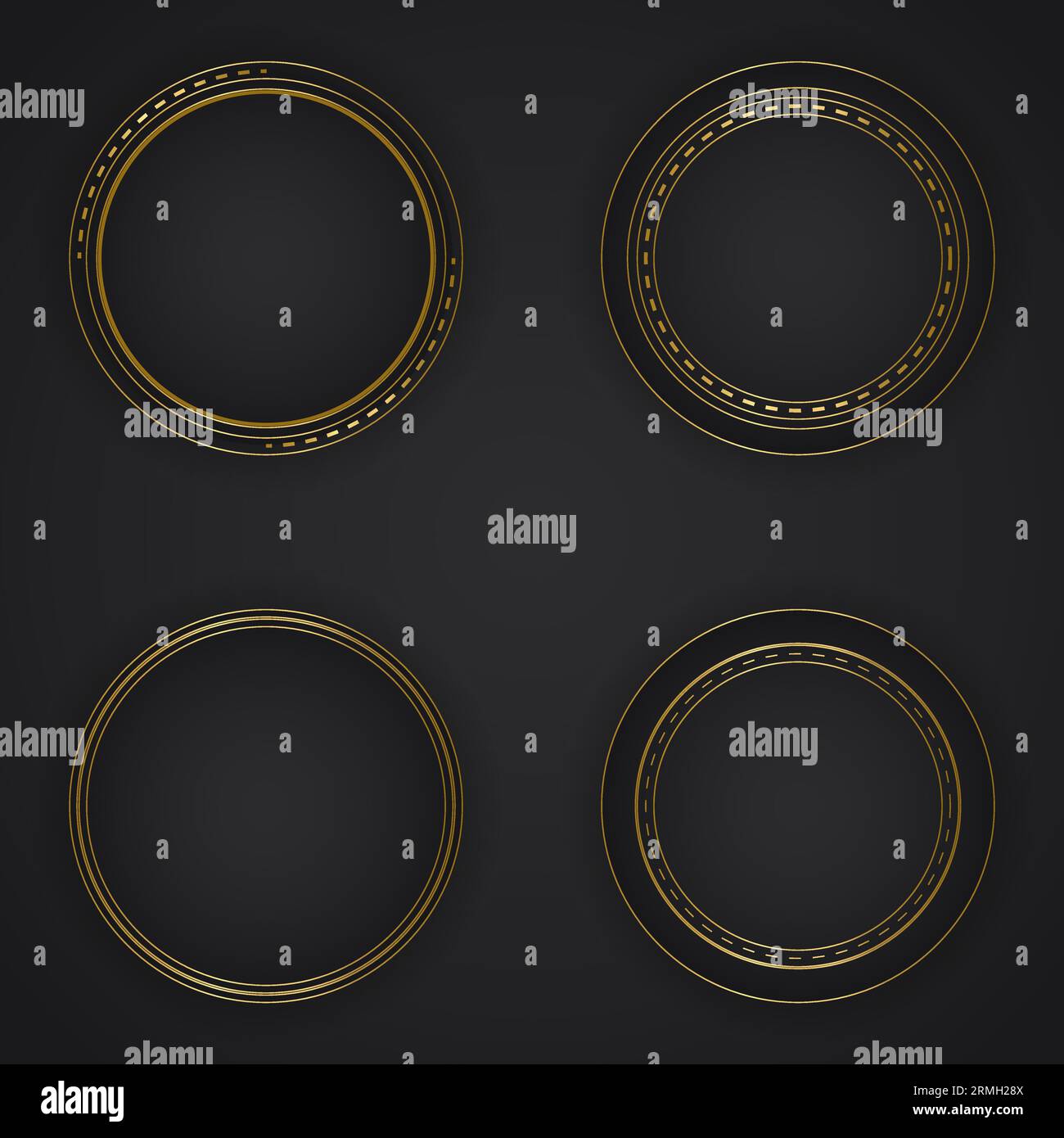 black luxury abstract background with circle line and golden elegant ...