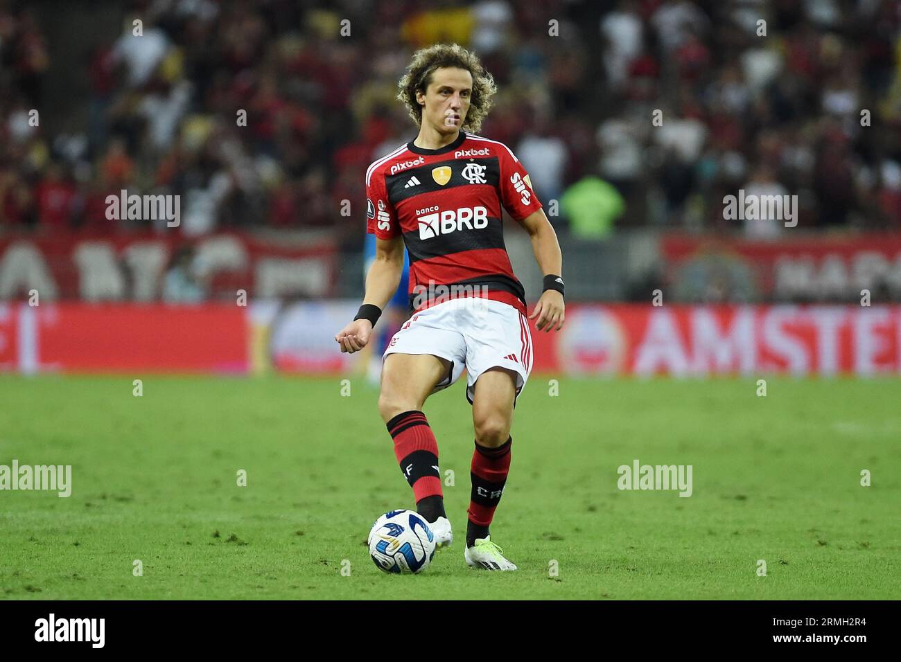 Rio de Janeiro, Brazil, August 3, 2023. Football player David Luiz of the Flamengo team, during a match against Olimpia, for the Libertadores 2023, at Stock Photo