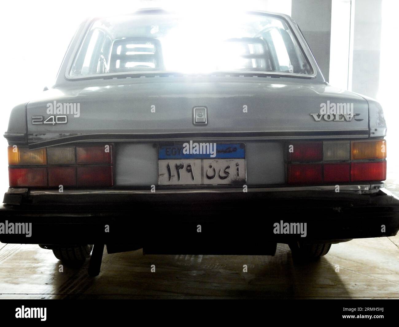 Cairo, Egypt, August 24 2023 The classic Volvo 240 series classic, old