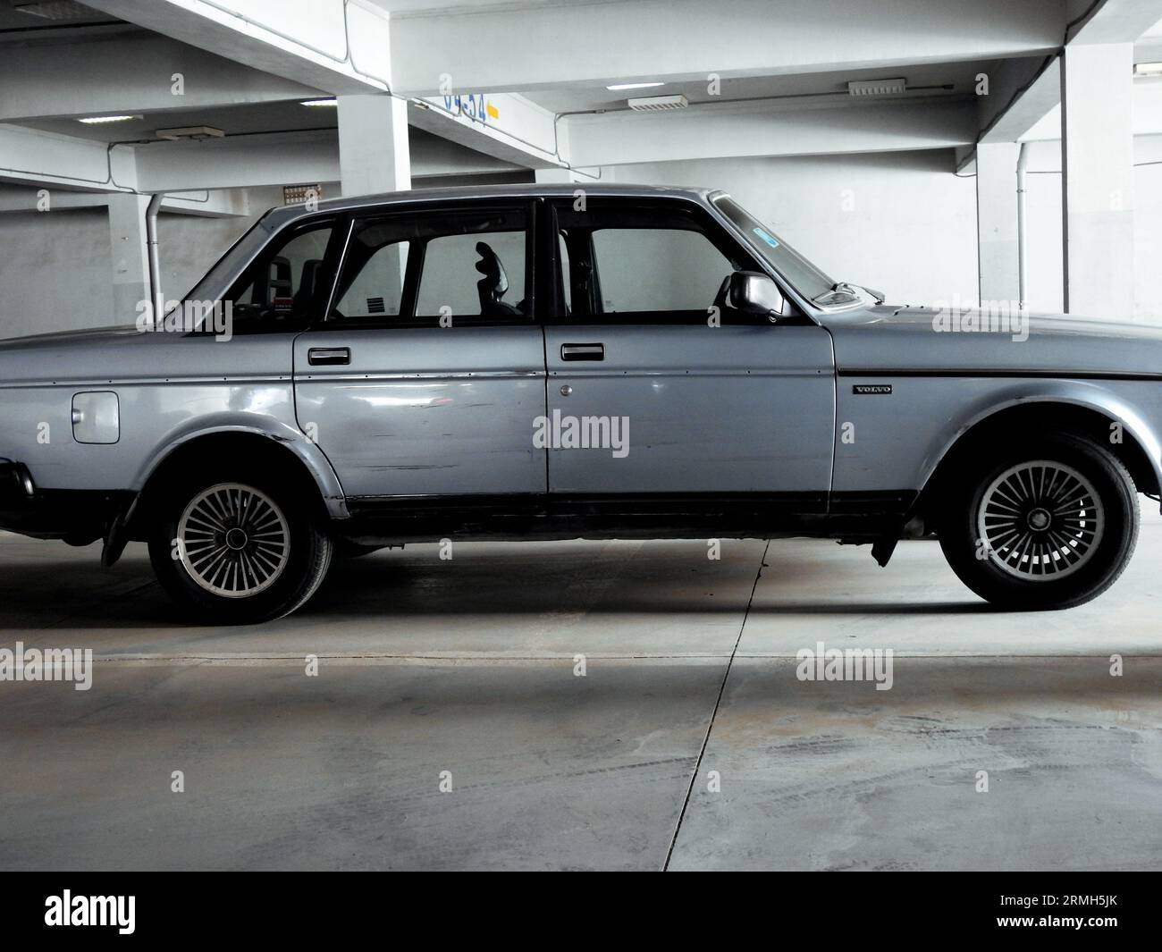 Cairo, Egypt, August 24 2023 The classic Volvo 240 series classic, old