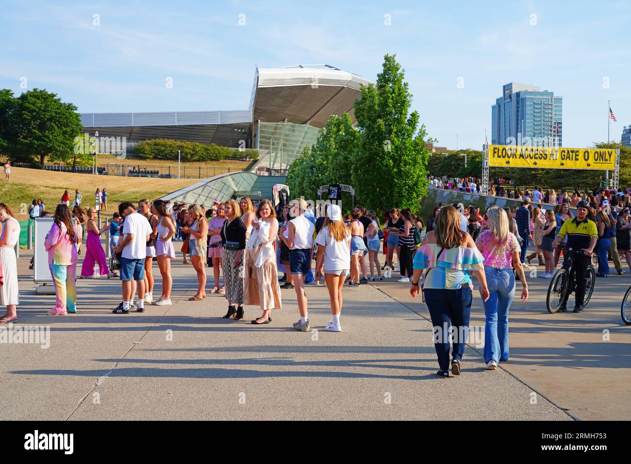 CHICAGO, IL 2 JUNE 2023 View of Swiftie fans dressed up to attend the