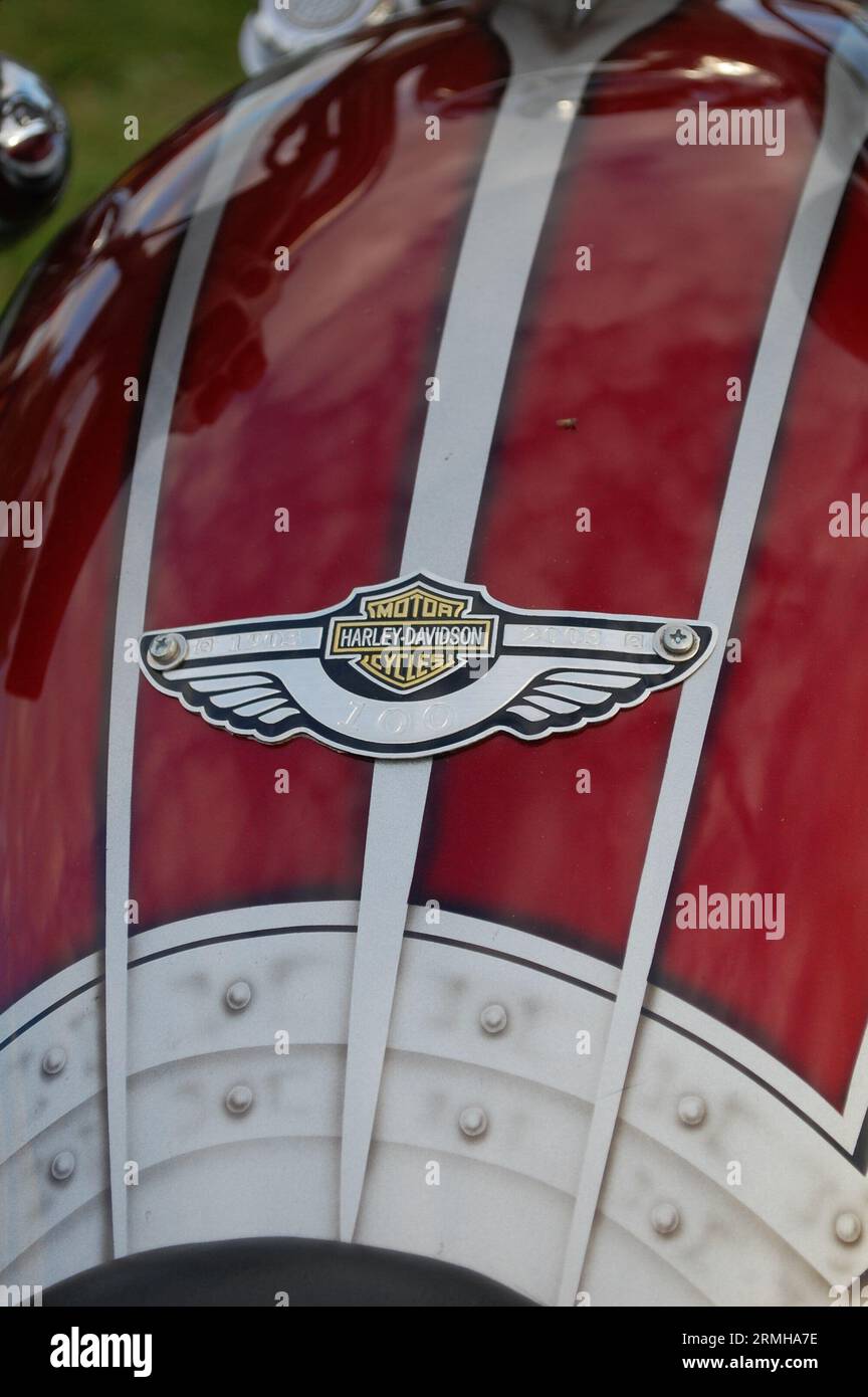 Red Harley Daverson Stock Photo