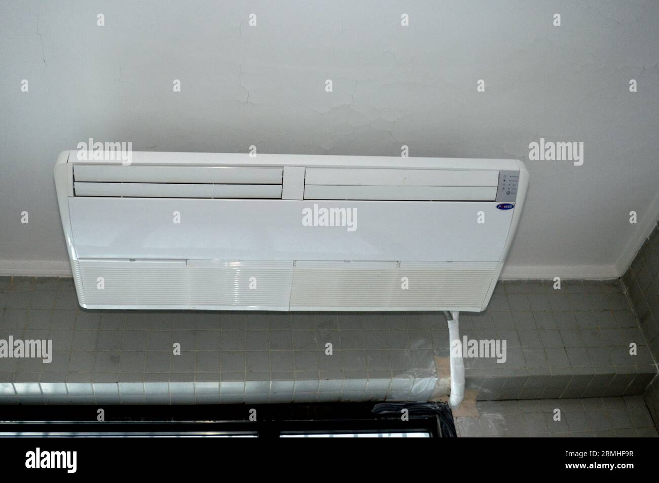 Cairo, Egypt, August 24 2023 Power air conditioner fan for cooling and