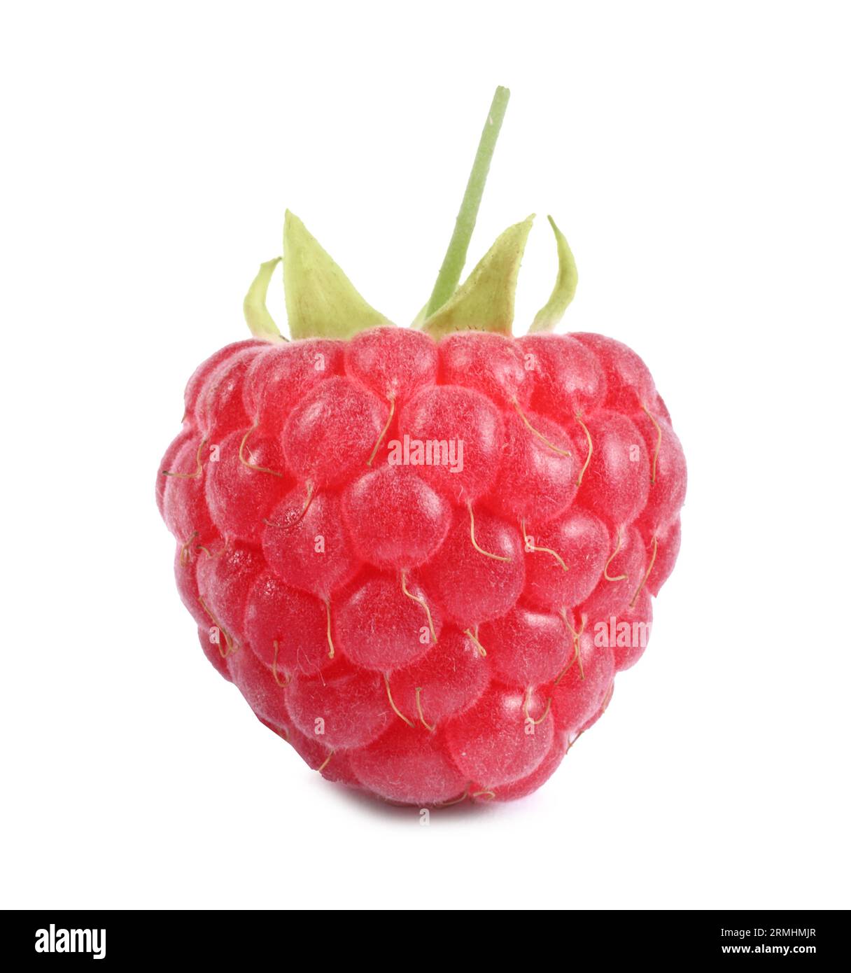 One tasty ripe raspberry isolated on white Stock Photo - Alamy