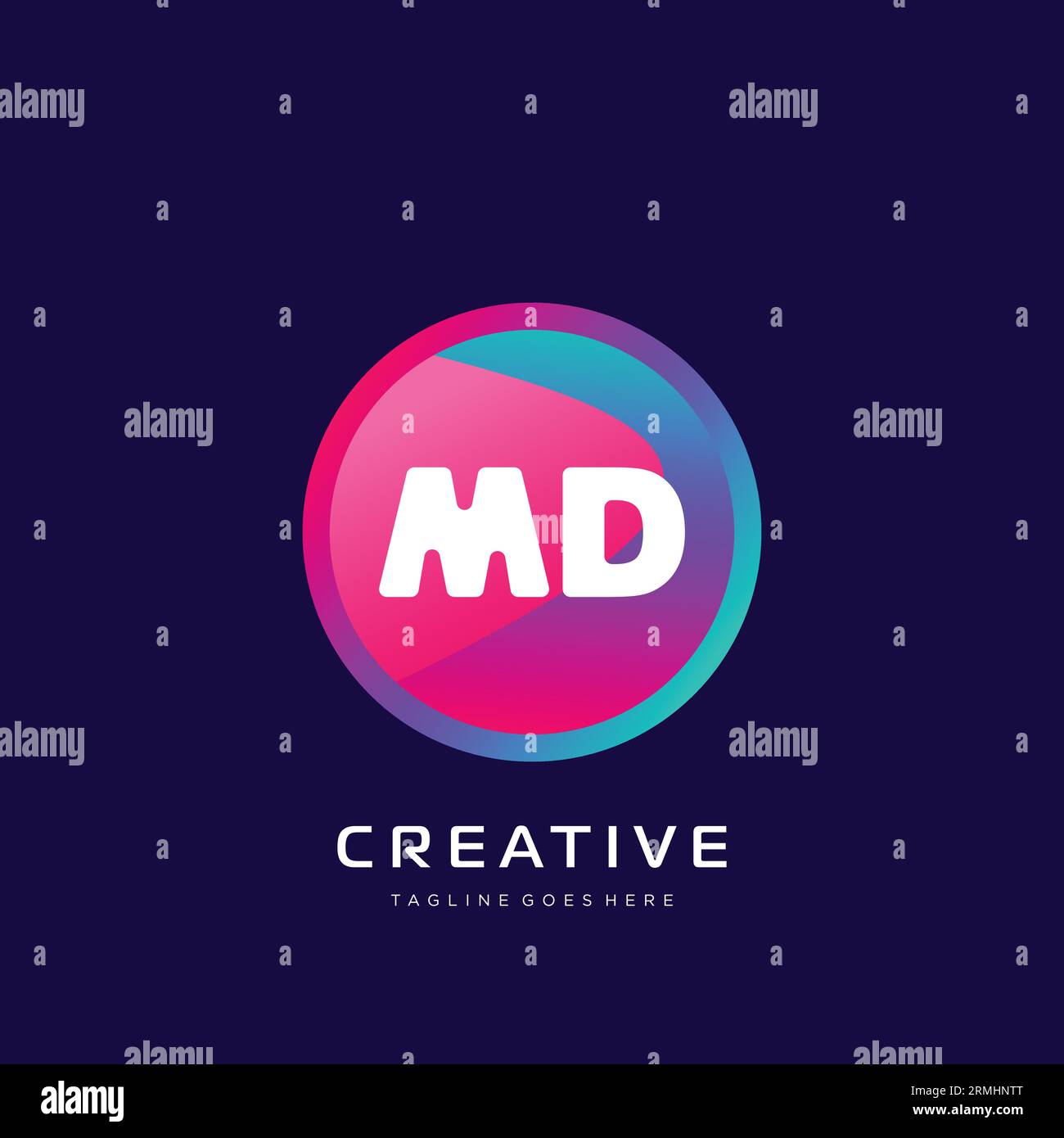 initial logo With Colorful template vector. Stock Vector