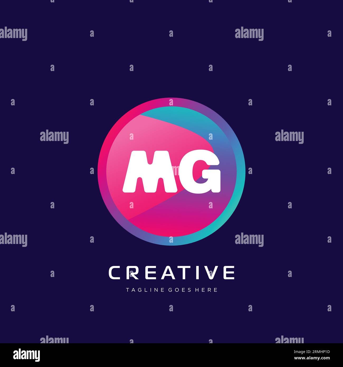 initial logo With Colorful template vector. Stock Vector
