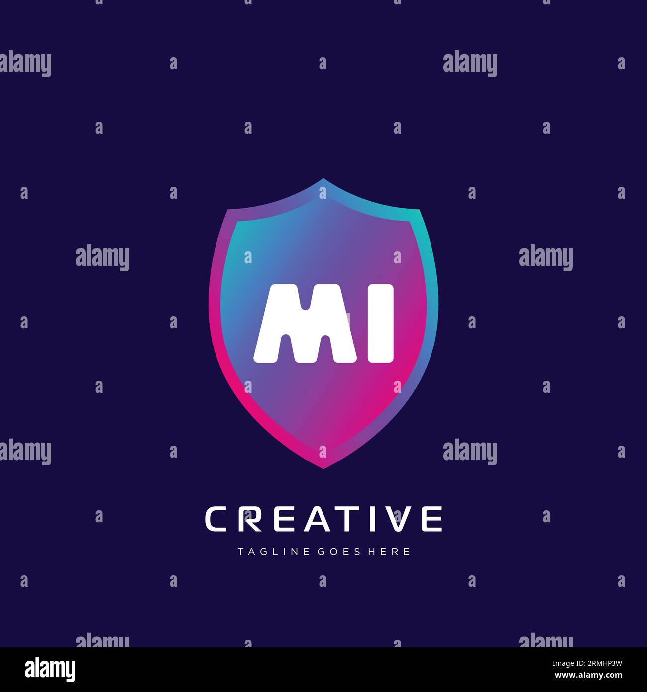 initial logo With Colorful template vector. Stock Vector