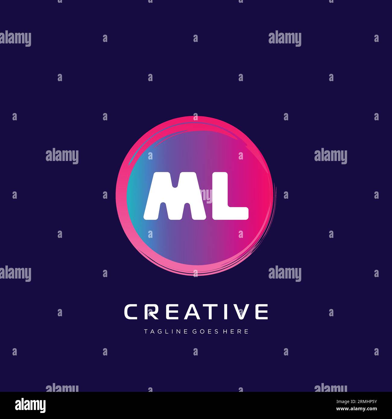 initial logo With Colorful template vector. Stock Vector