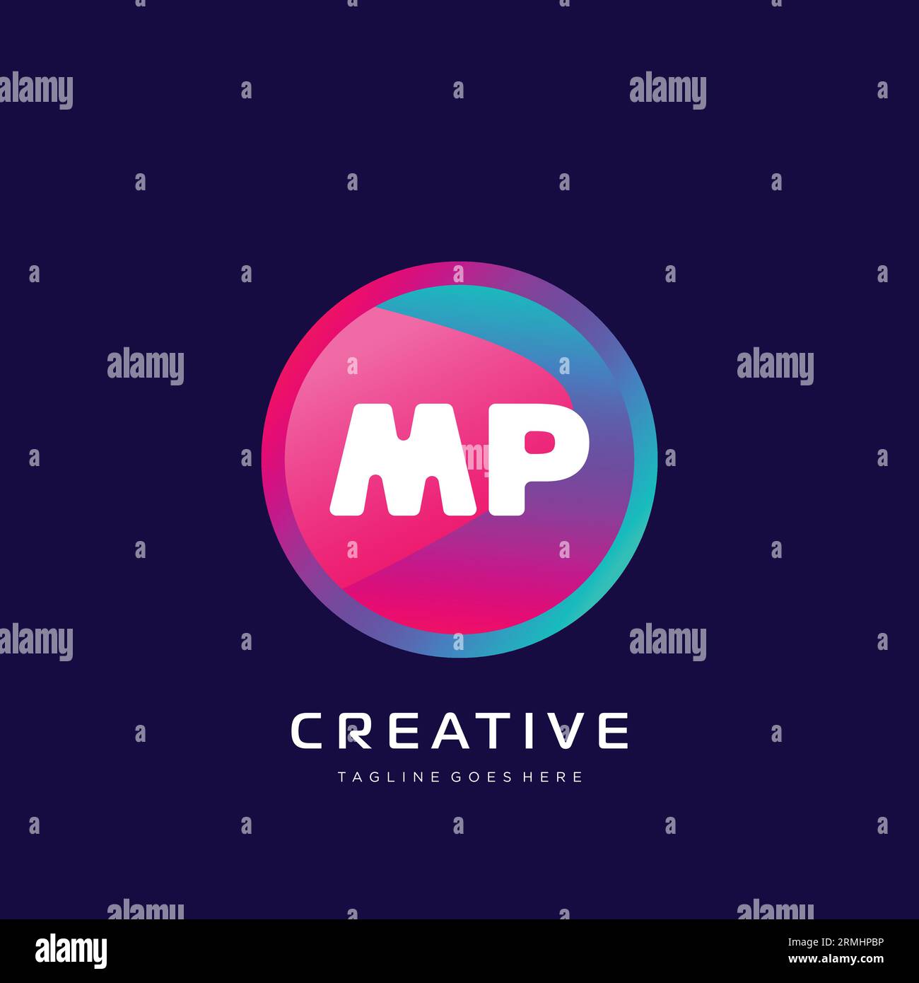 initial logo With Colorful template vector. Stock Vector