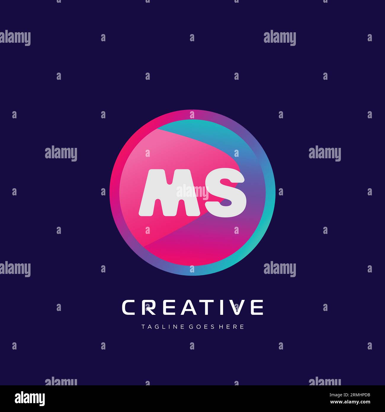 initial logo With Colorful template vector. Stock Vector