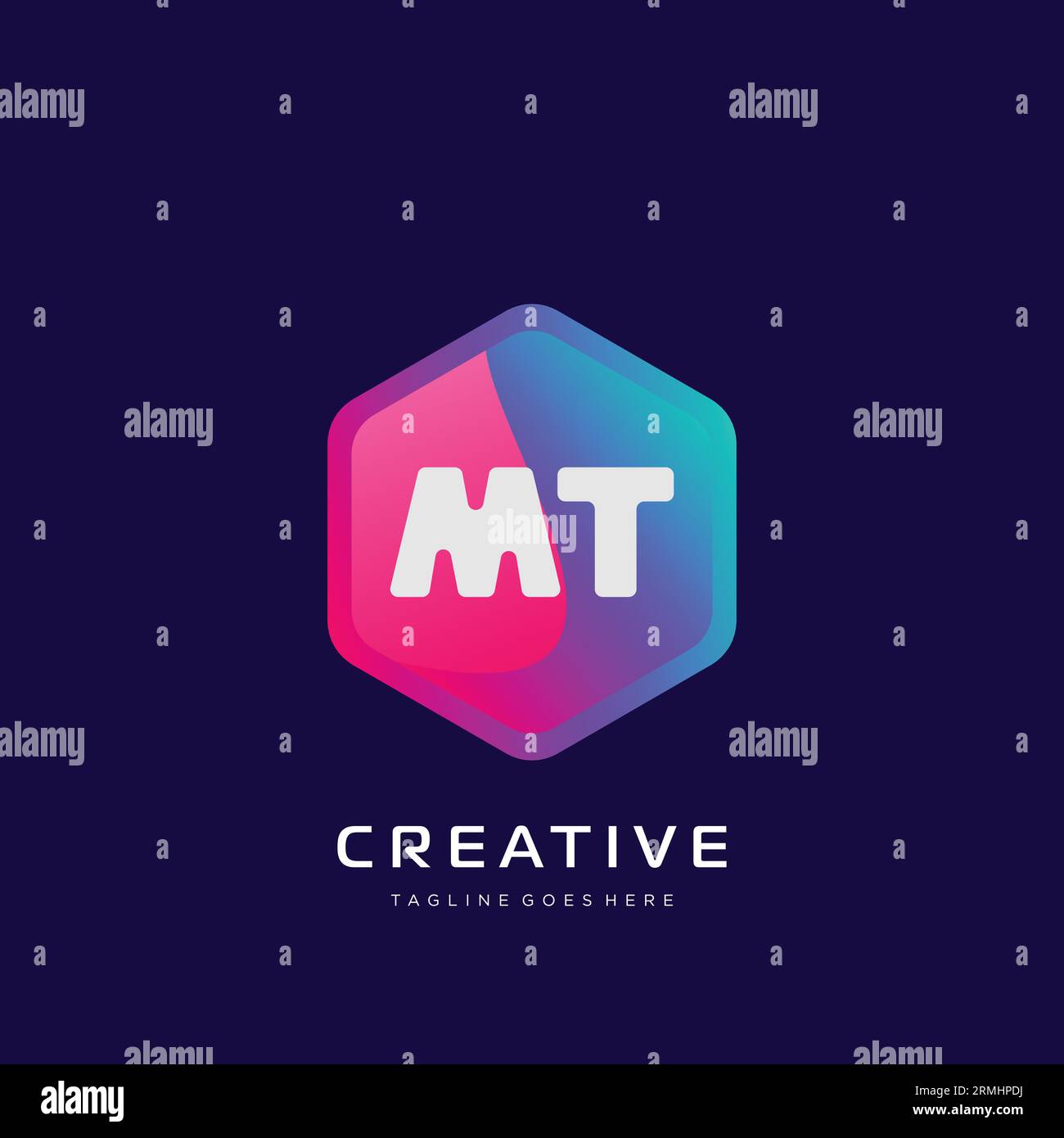 initial logo With Colorful template vector. Stock Vector