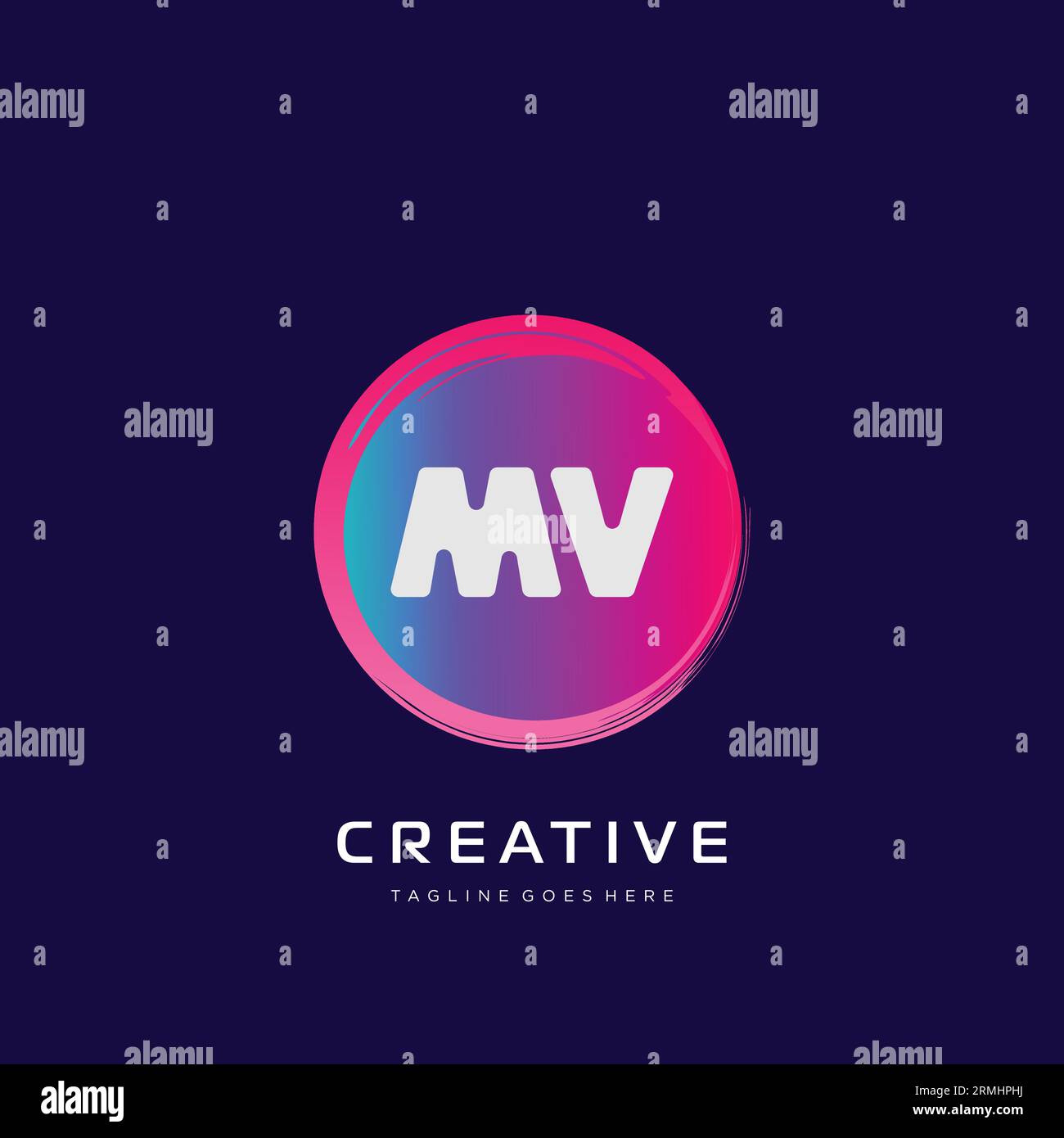 initial logo With Colorful template vector. Stock Vector