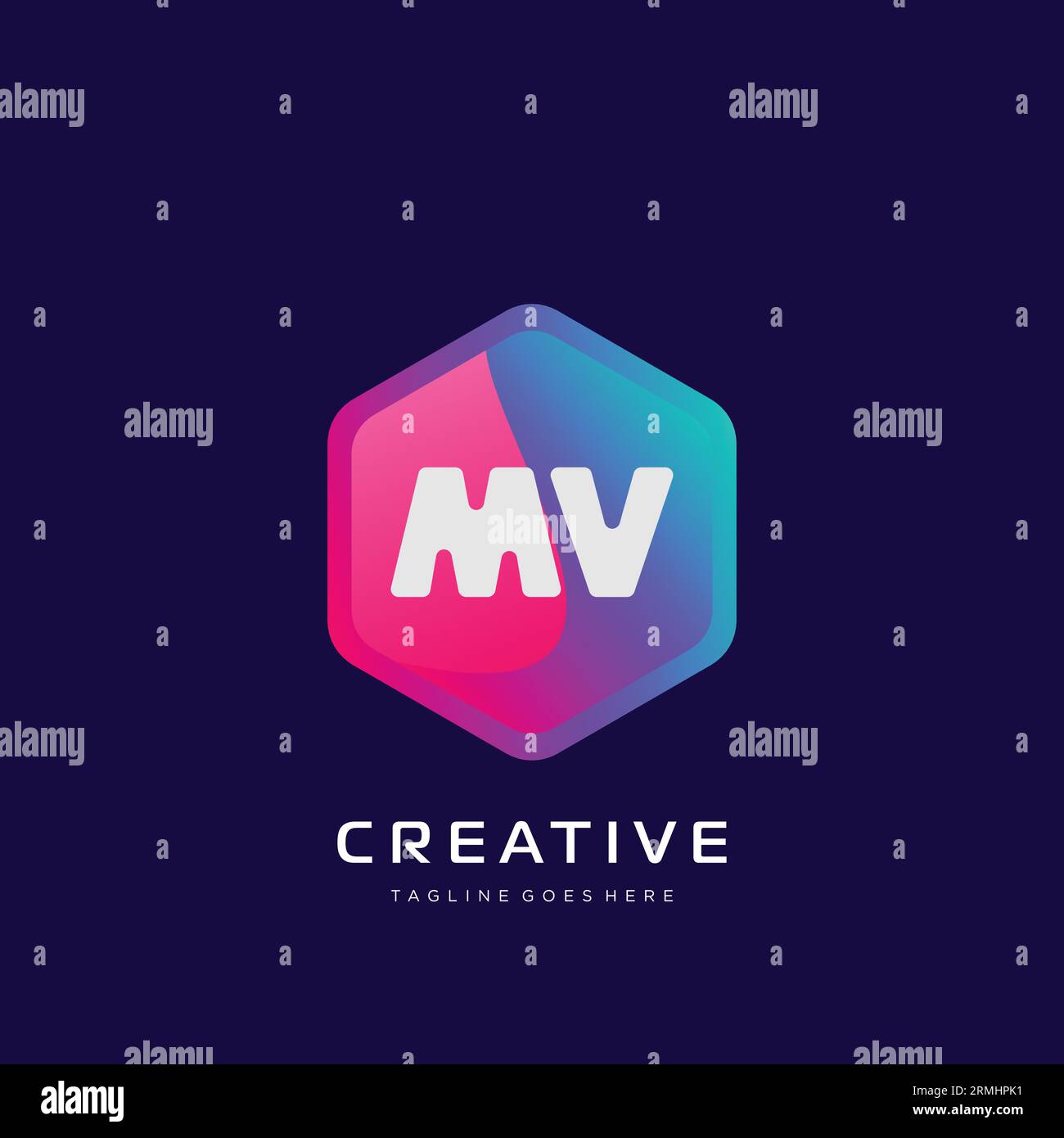 initial logo With Colorful template vector. Stock Vector