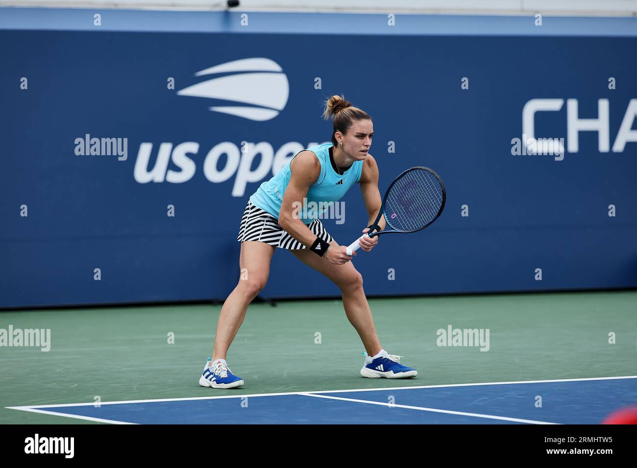 New York, New York, USA. 28th Aug, 2023. Maria Sakkari (GRE) in action during the 2023 US Open - Tennis Championships (Credit Image: © Mathias Schulz/ZUMA Press Wire) EDITORIAL USAGE ONLY! Not for Commercial USAGE! Stock Photo