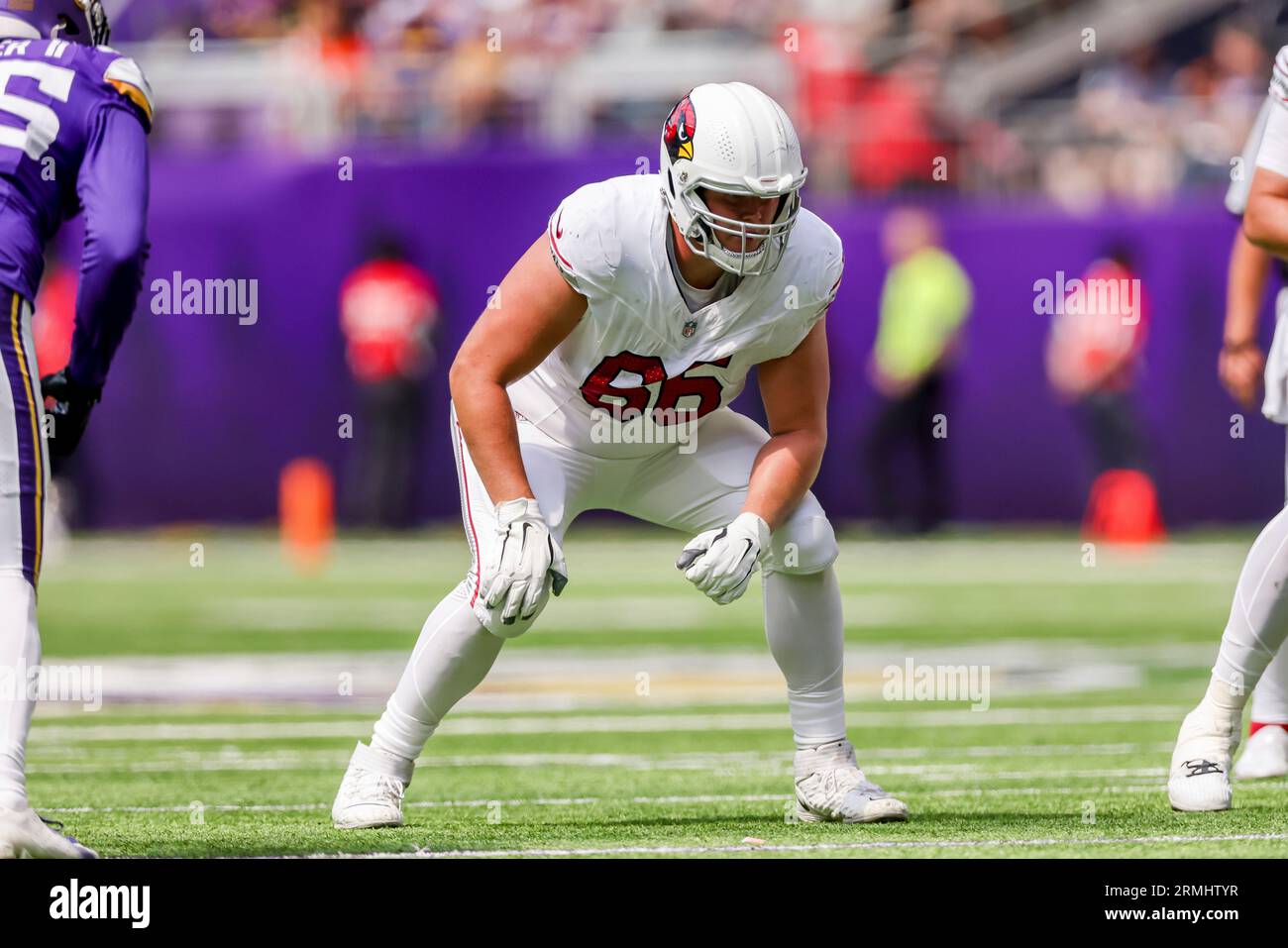 Arizona Cardinals offensive tackle Jackson Barton (66) lines up