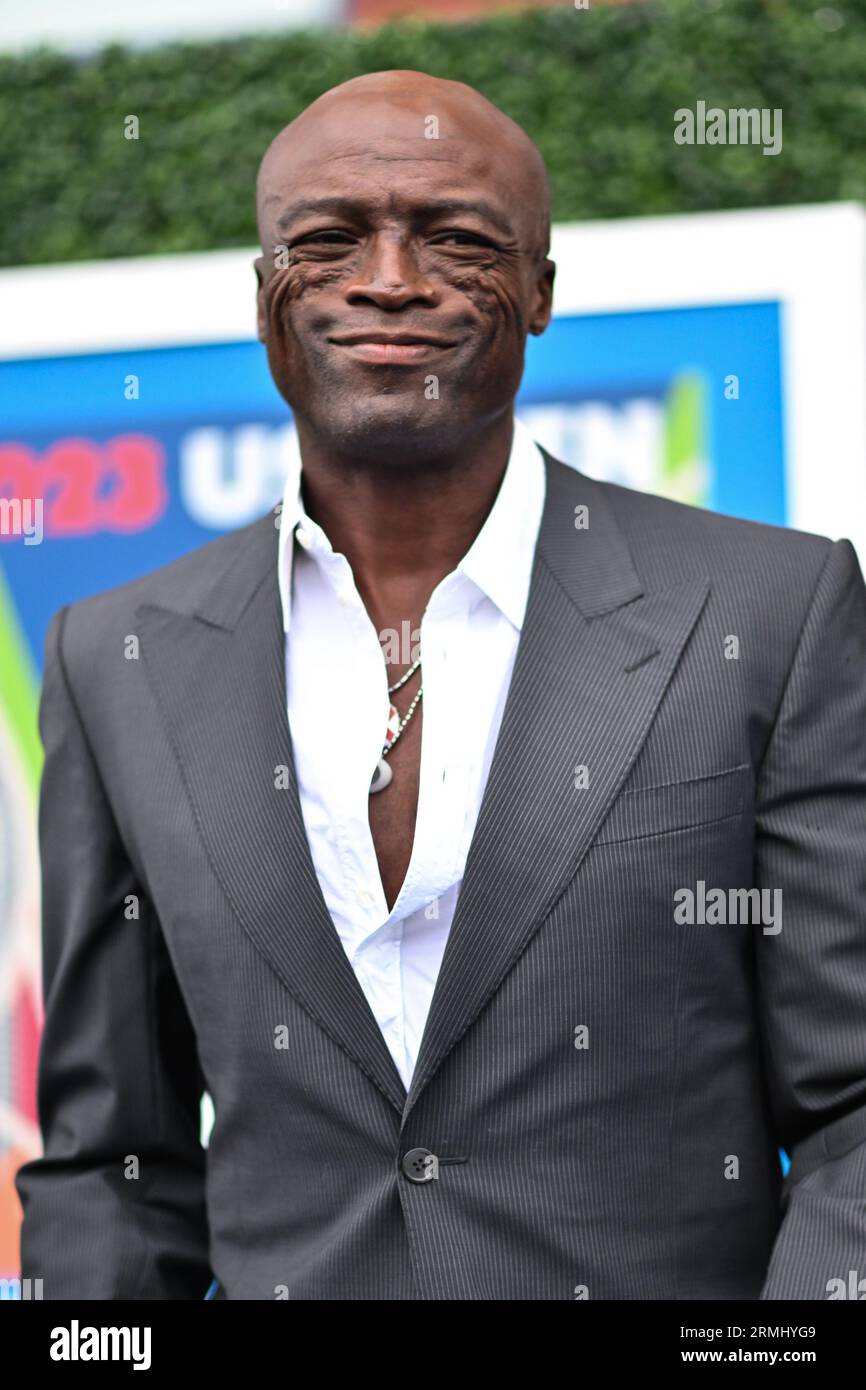 New York, USA. 28th Aug, 2023. Seal walking on the Blue Carpet at the 2023 US Open tennis tournament, held in Flushing Meadow Corona Park in Queens, New York, NY, August 28, 2023. (Photo by Anthony Behar/Sipa USA) Credit: Sipa USA/Alamy Live News Stock Photo