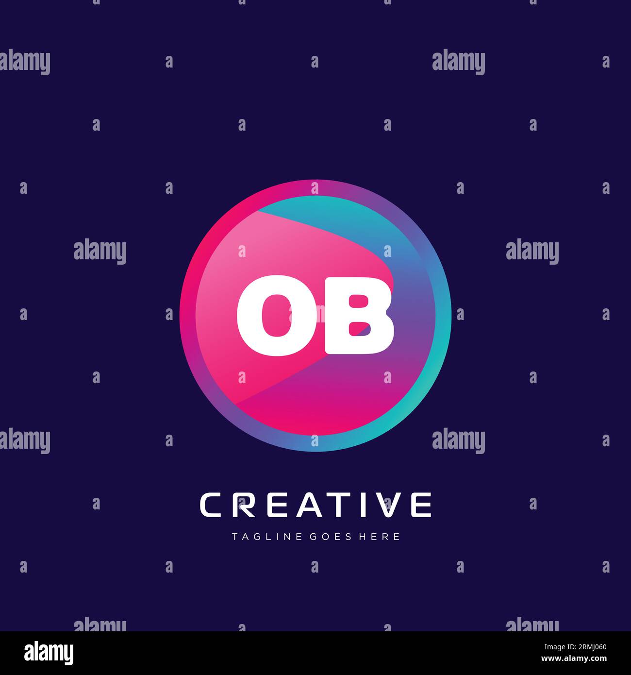 initial logo With Colorful template vector. Stock Vector
