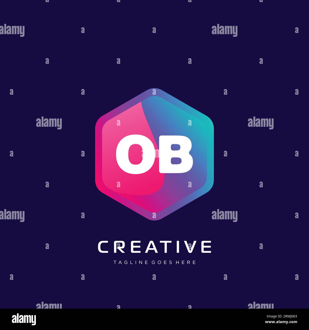 initial logo With Colorful template vector. Stock Vector