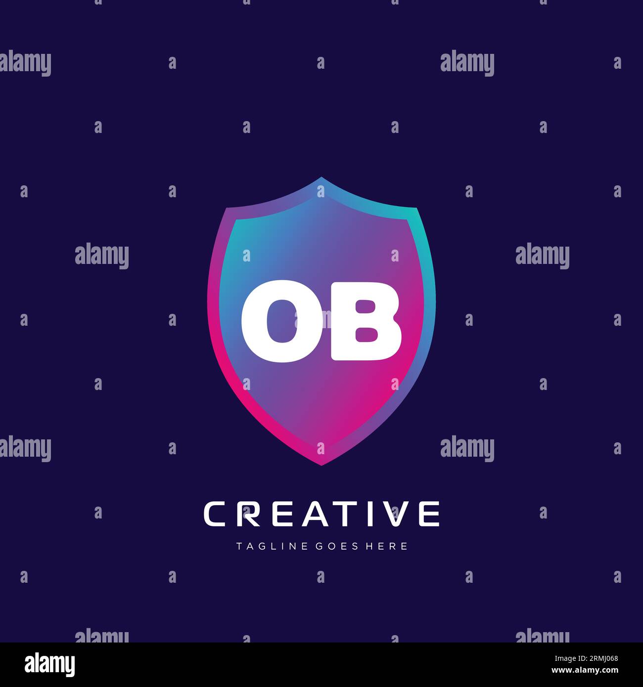 initial logo With Colorful template vector. Stock Vector