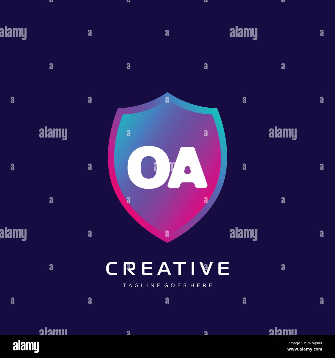 initial logo With Colorful template vector. Stock Vector