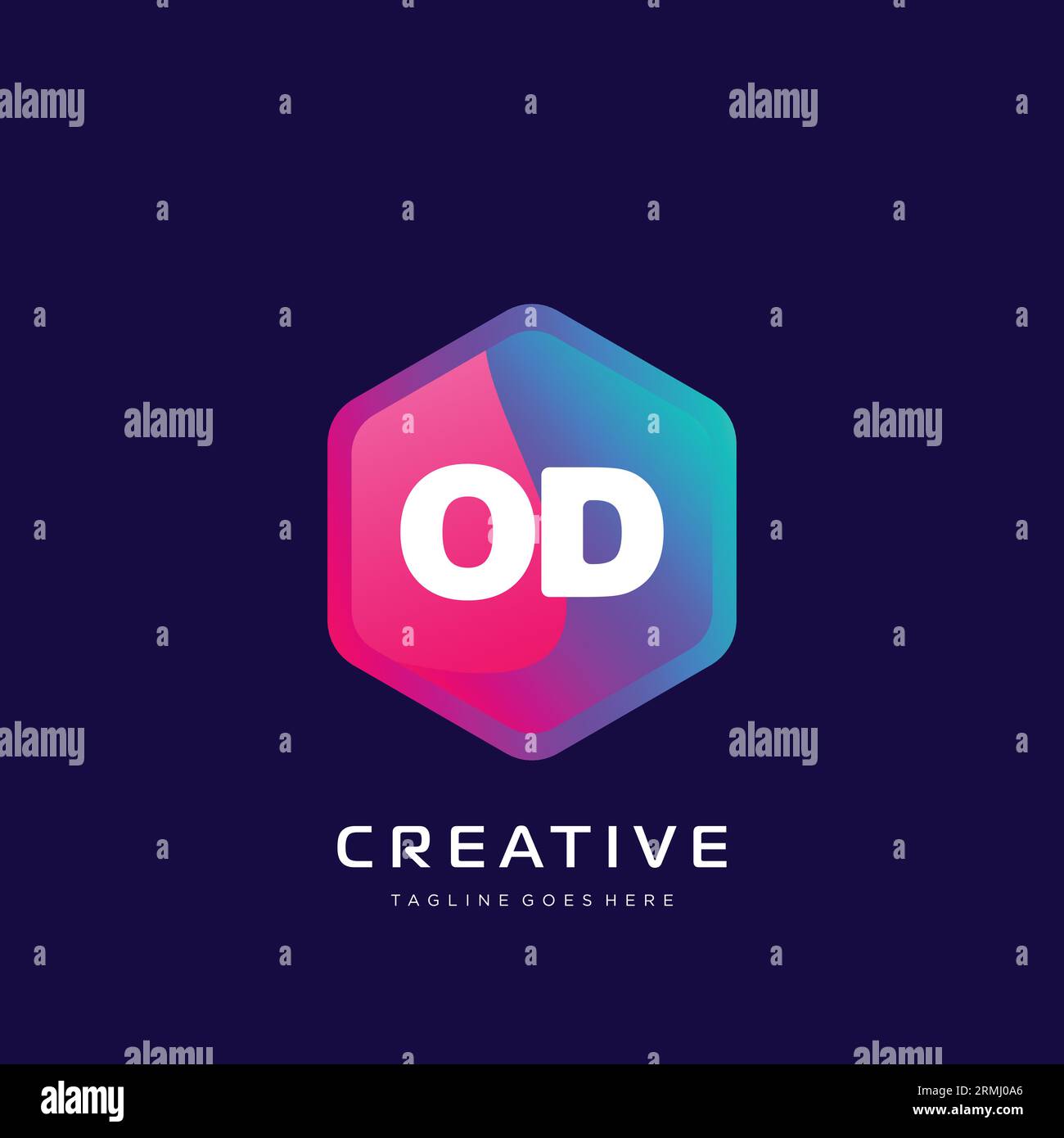 initial logo With Colorful template vector. Stock Vector