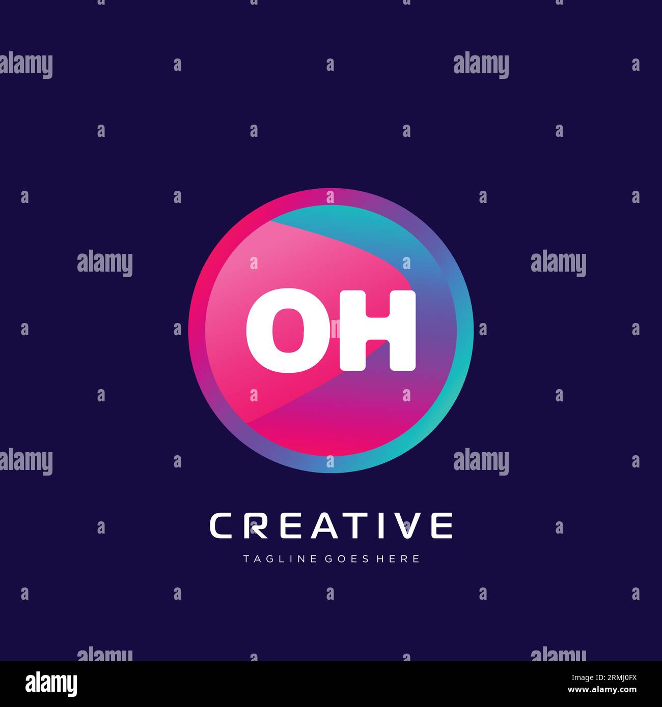 initial logo With Colorful template vector. Stock Vector