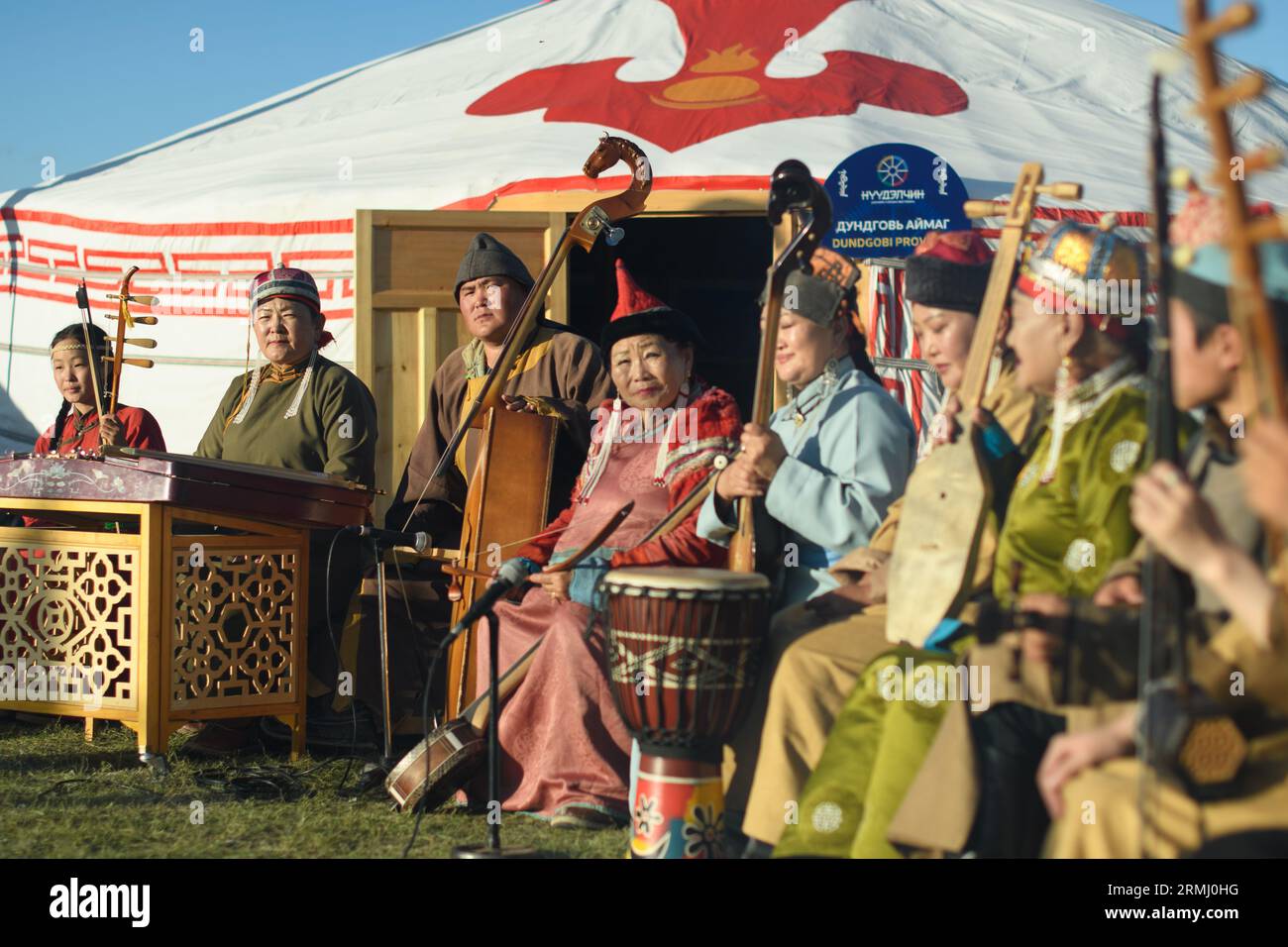 Ulaanbaatar, Mongolia. 20 Aug 2023. Musicians, Dundgovi province is