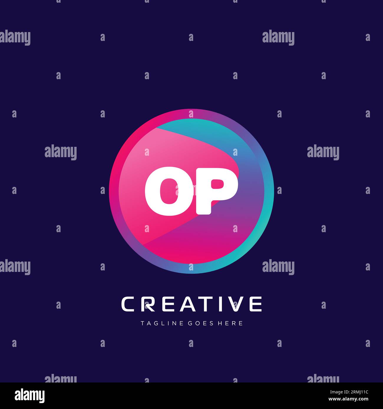initial logo With Colorful template vector. Stock Vector
