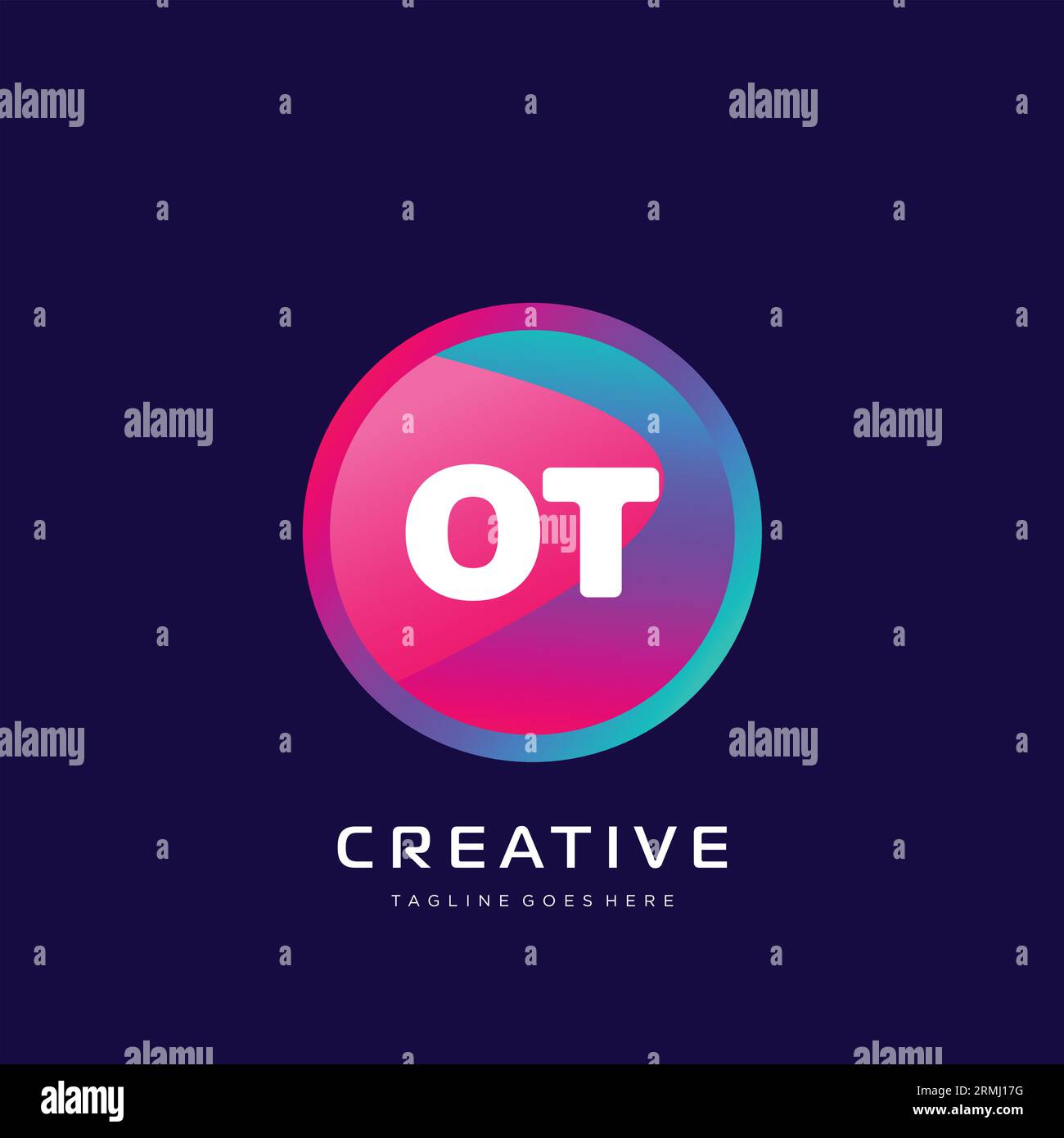 initial logo With Colorful template vector. Stock Vector
