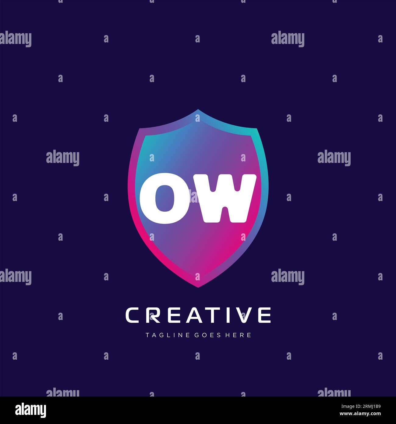 initial logo With Colorful template vector. Stock Vector