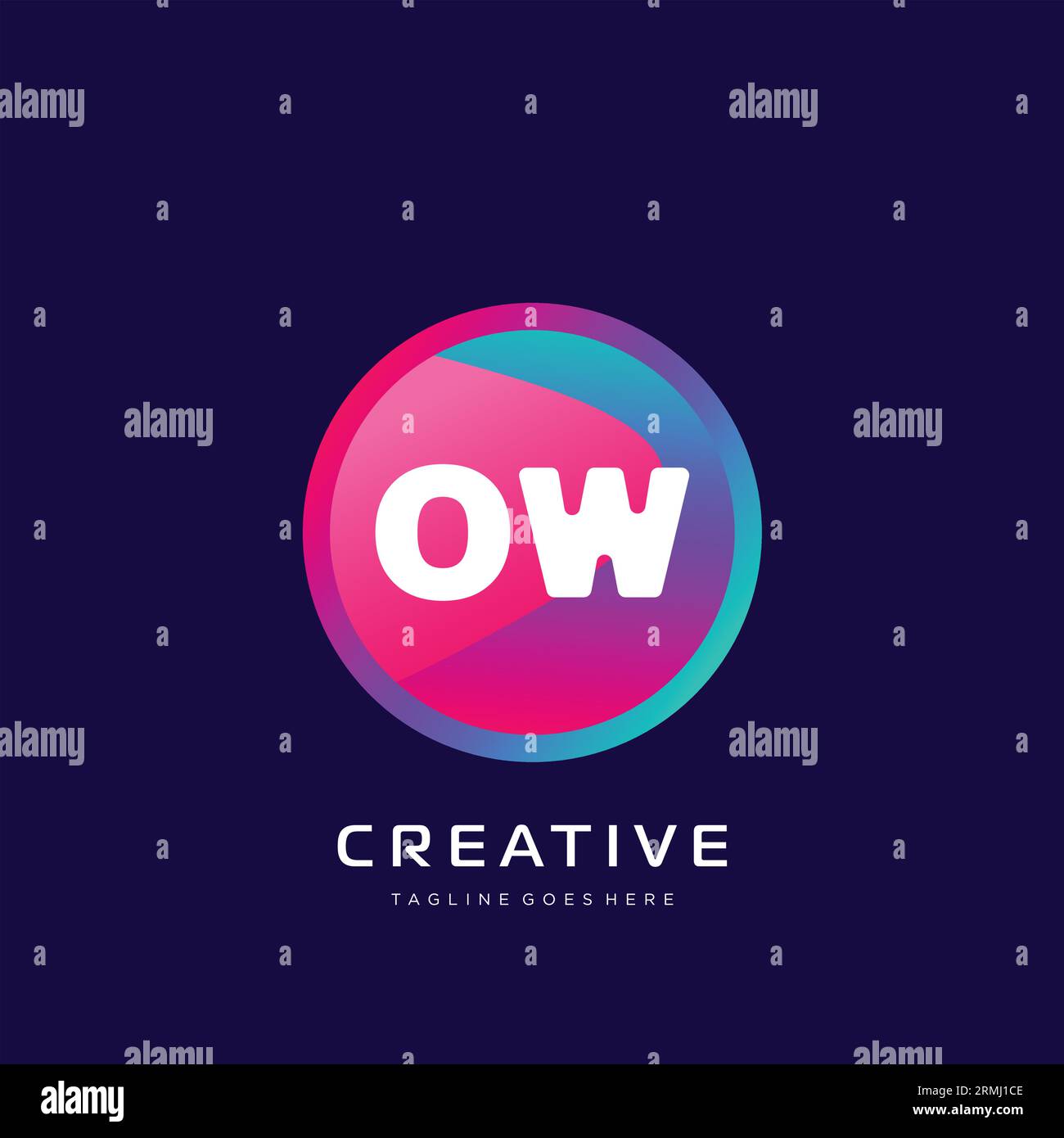 initial logo With Colorful template vector. Stock Vector