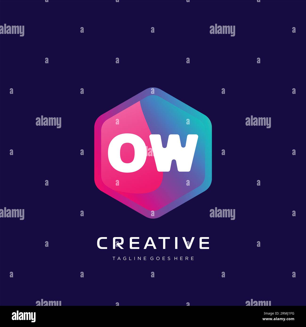 initial logo With Colorful template vector. Stock Vector