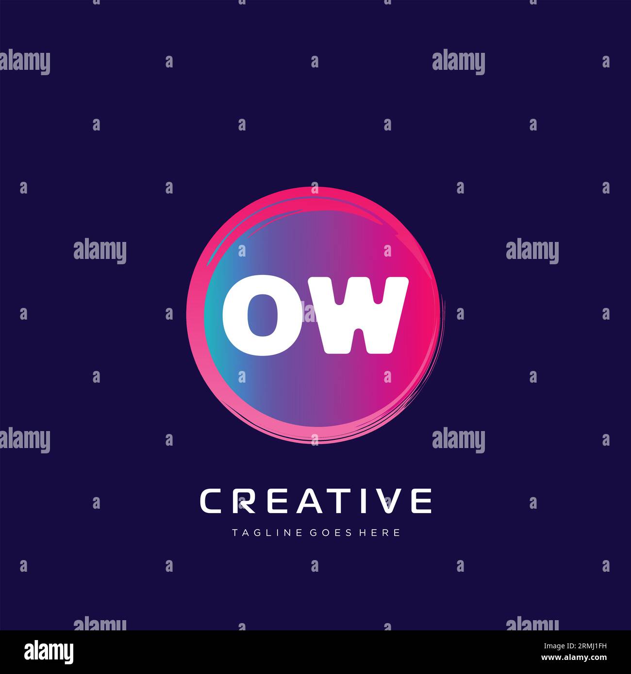 initial logo With Colorful template vector. Stock Vector