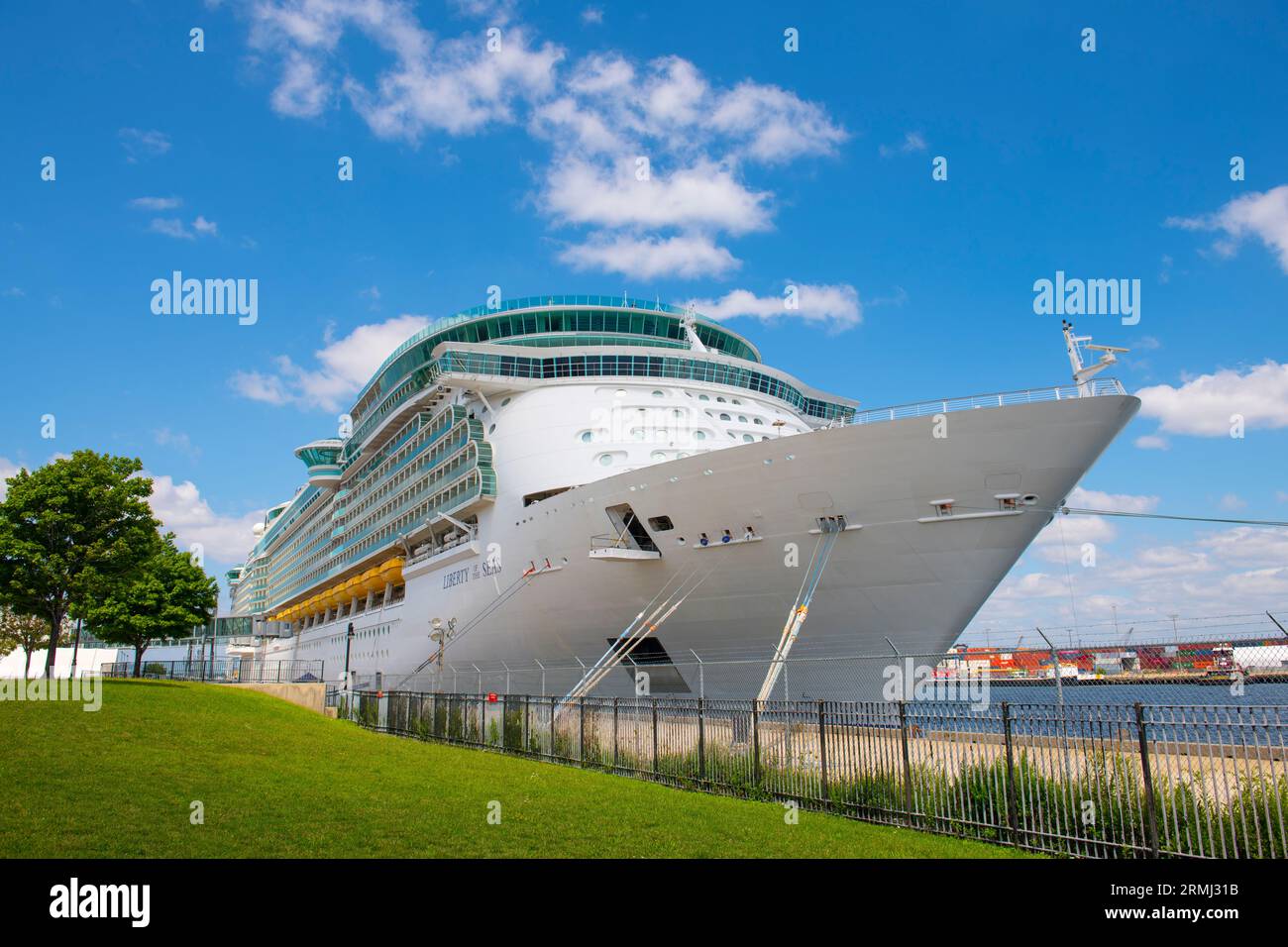 Royal Caribbean luxurious cruise ship Liberty of the Seas docked at