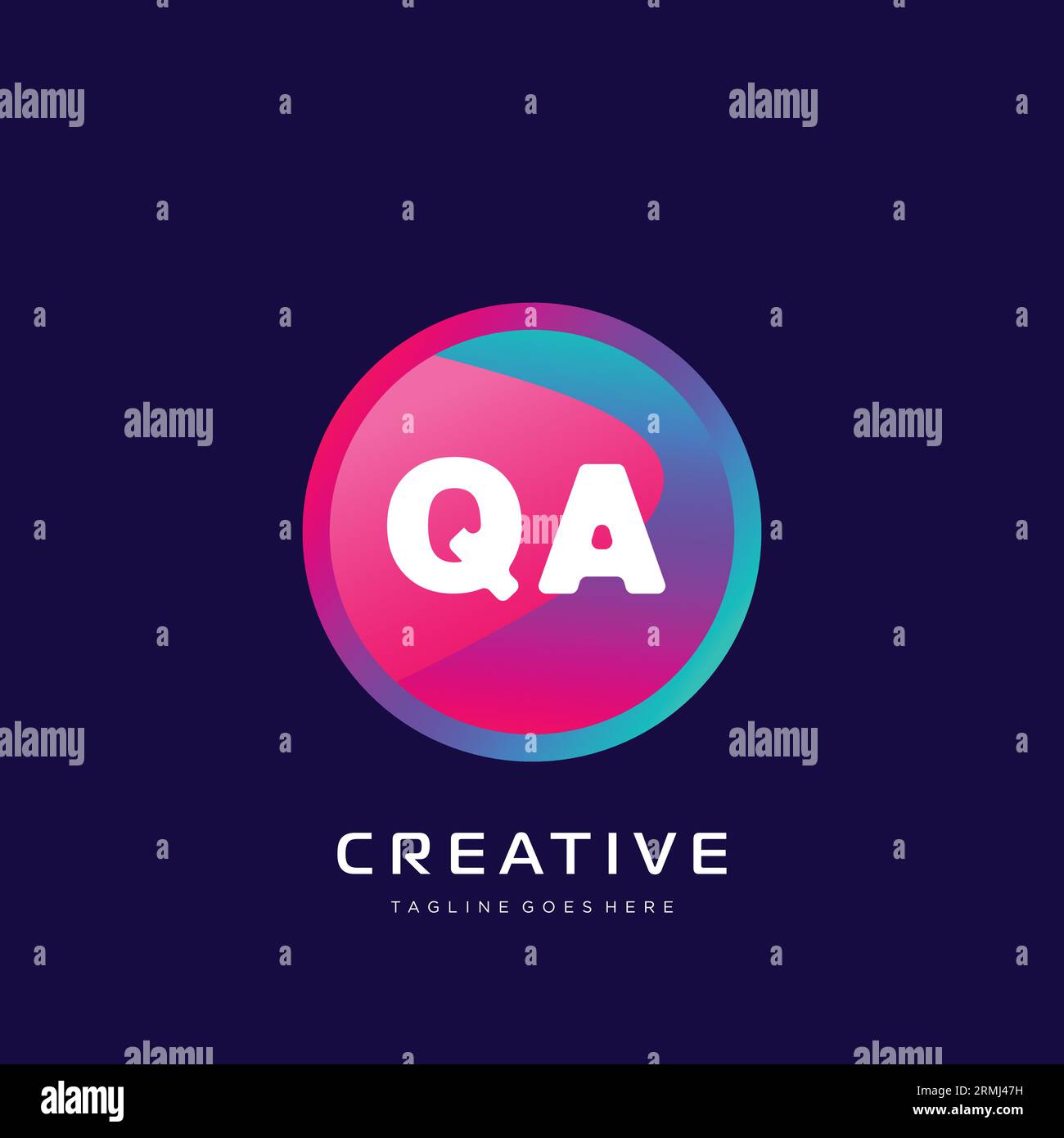 initial logo With Colorful template vector Stock Vector
