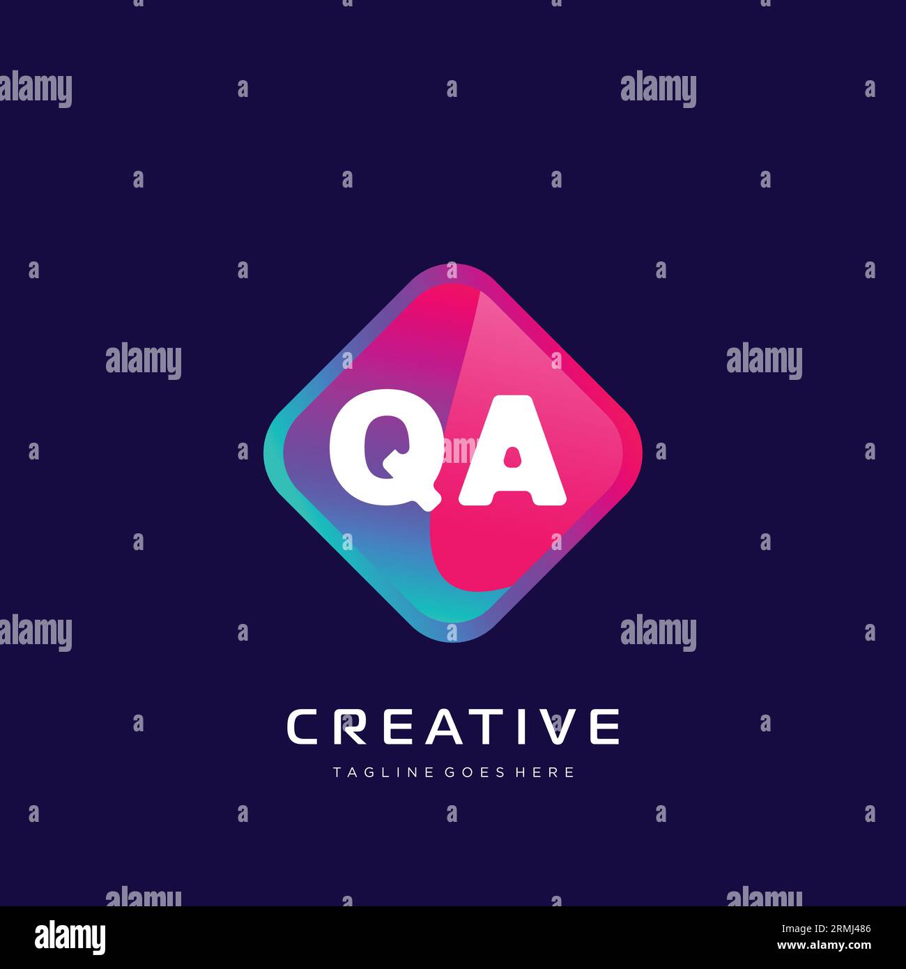 initial logo With Colorful template vector Stock Vector