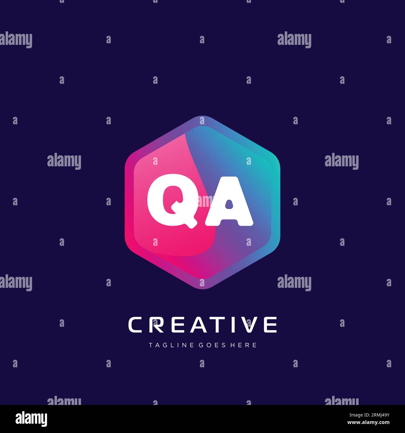 initial logo With Colorful template vector Stock Vector