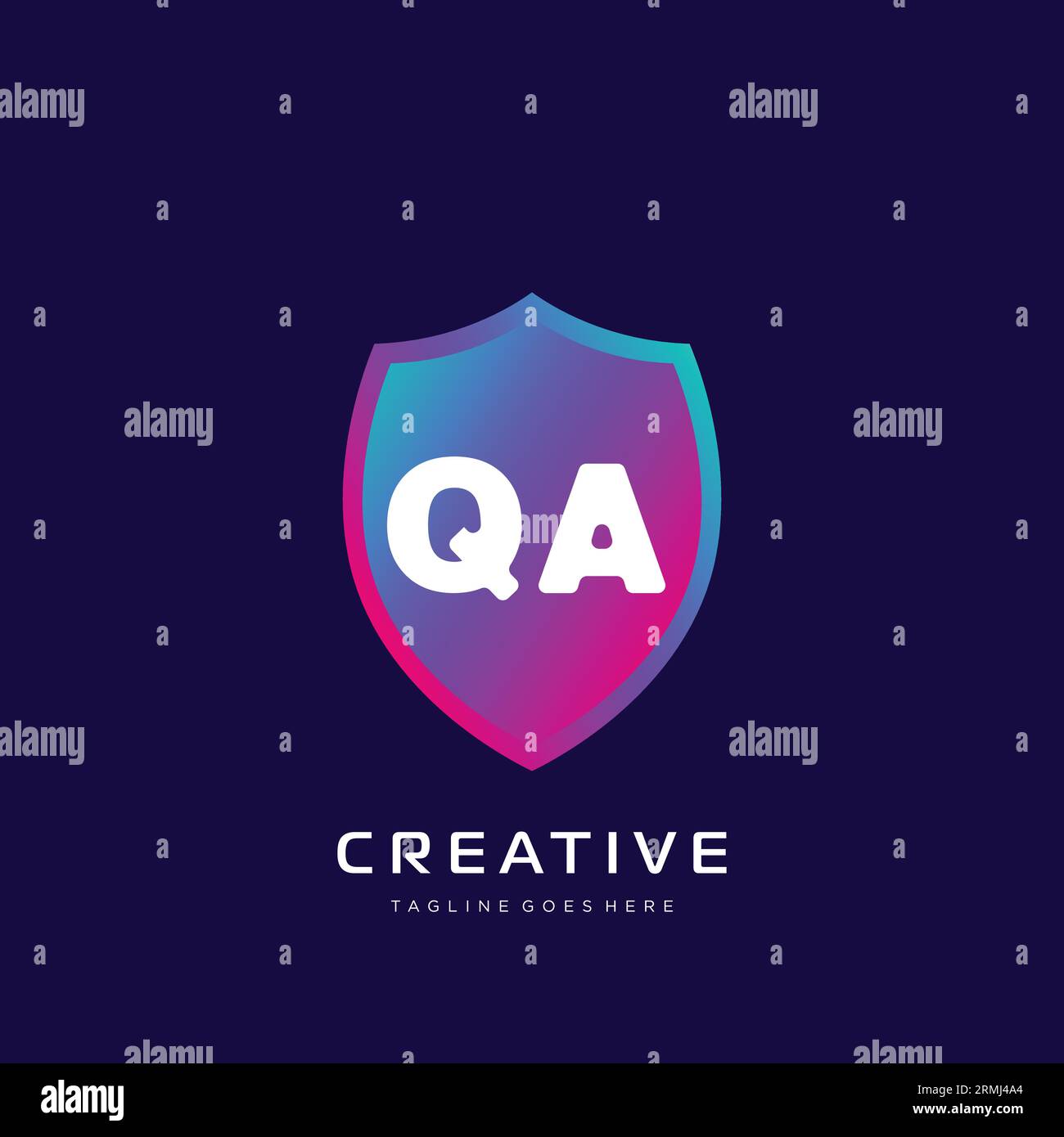 initial logo With Colorful template vector Stock Vector
