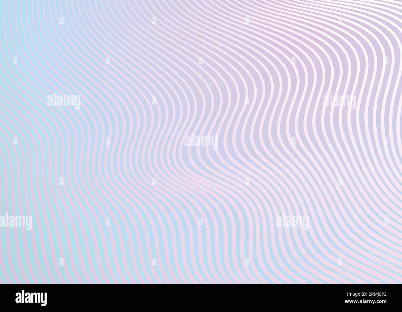 Minimal pastel trendy refracted curved waves abstract background. Vector design Stock Vector
