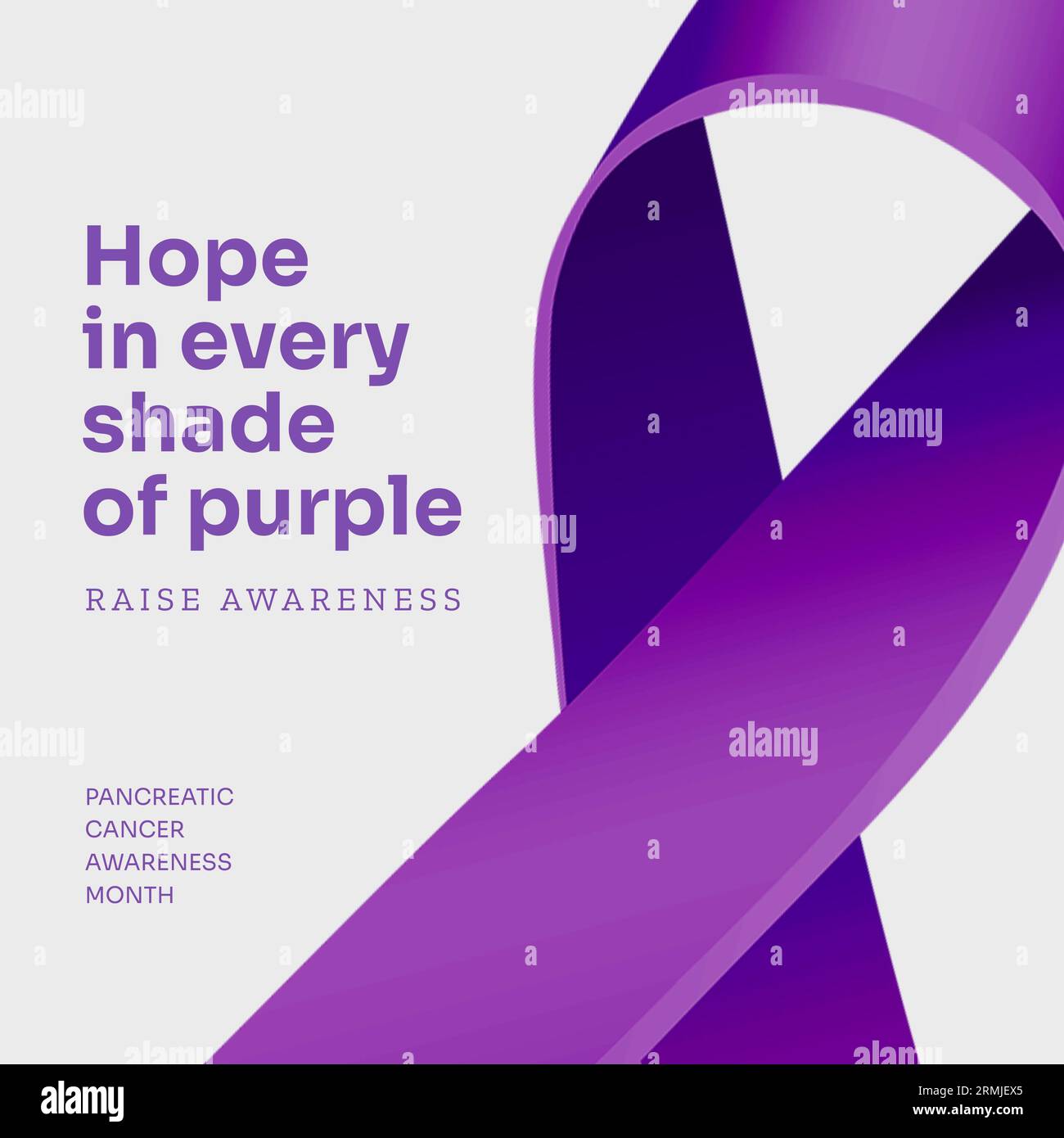 Illustration of pancreatic cancer awareness month and purple awareness