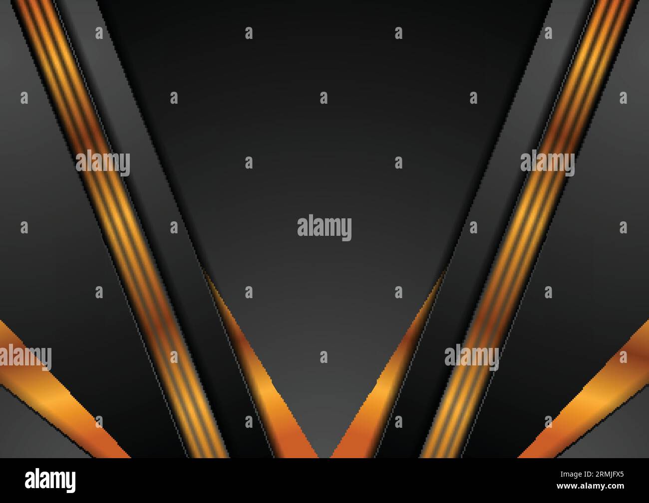 Black abstract corporate background with bronze stripes. Vector design ...