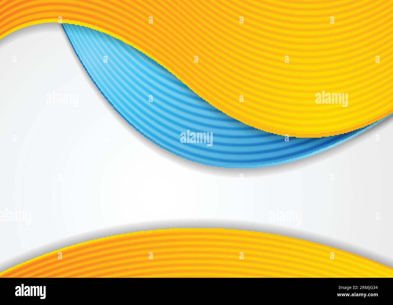 Orange and blue abstract corporate wavy background. Vector design Stock ...