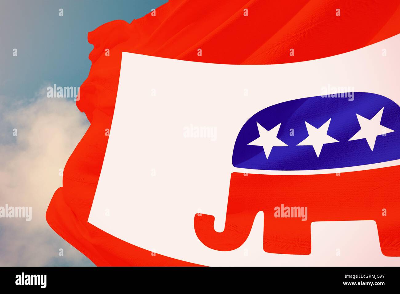 us washington 24.08.23. American Republican Flag election 2024 Stock Photo