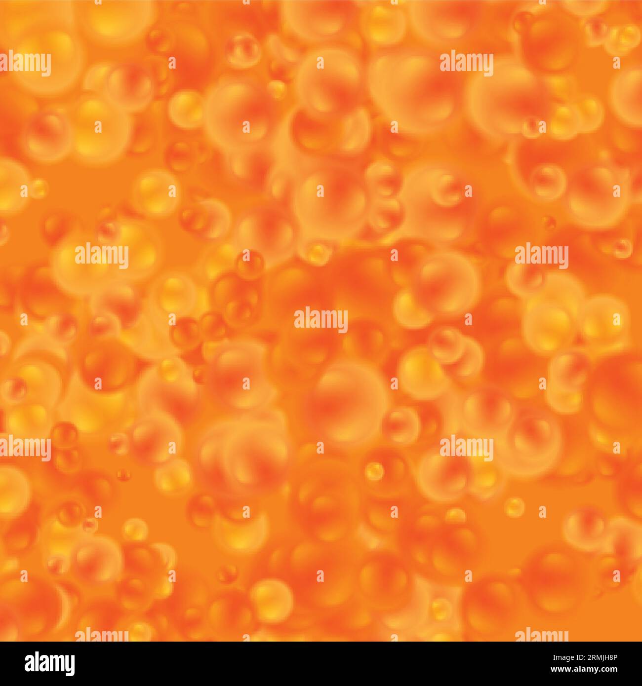 Bright orange fish caviar abstract texture background. Concept vector design Stock Vector