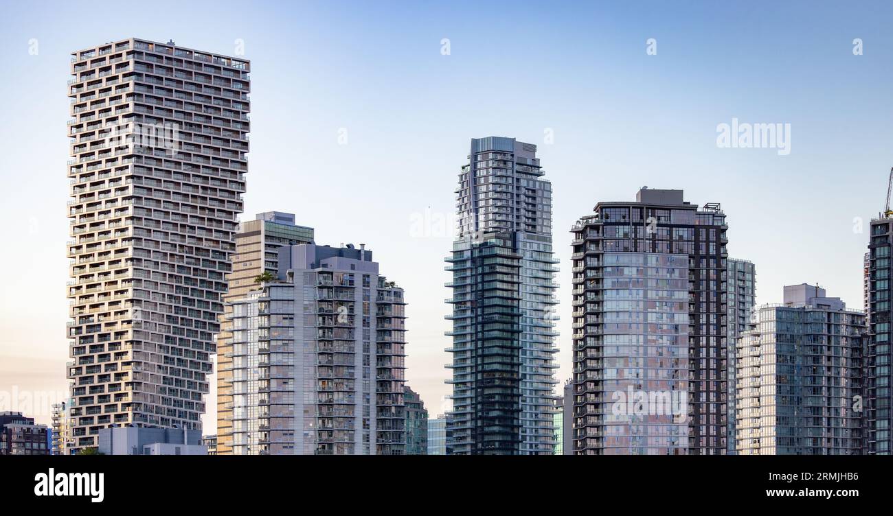 Canadian High Rise High-rise Apartment Buildings in Downtown Vancouver, British Columbia ...